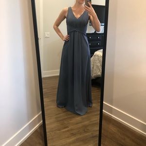 Weddington Way Slate blue bridesmaid dress